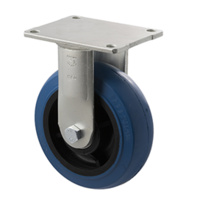 Castor - "O" and "H" Series - 400kg - Hi Resilience Wheel - 150mm - Plate Fixed - Ball Bearing - ISO