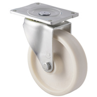 200kg Rated High Low Temp Castor - Nylon Wheel - 150mm - Plate Swivel - 150°C to 210°C - ISO