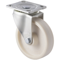 200kg Rated High Low Temp Castor - Nylon Wheel - 150mm - Plate Swivel - 150°C to 210°C - NA