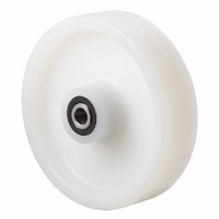 400kg Rated Industrial Nylon Wheel - 150 x 40mm - Plain Bearing - White