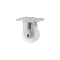 350KG Stainless Steel Heavy Duty Castor - White Nylon Wheel - 100mm - Plate Fixed - Roller Bearing - NA