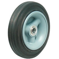 135KG Grey Rubber Industrial Wheel - 200 x 50mm - Deep Groove Ball Bearing