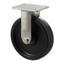 600kg Rated Industrial Castor - Nylon Wheel - 200mm - Plate Fixed - Ball Bearing - NA
