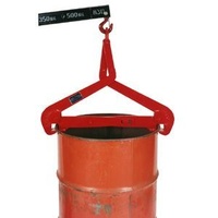 500kg Rated Drum Lifting Clamp Industrial - Vertical - Open Drum