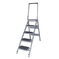 Little Jumbo Aluminium Single Sided Step Ladder - 1.2m - 5 Step - With Handrail