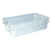 26L Stack & Nest Plastic Bin Nally - 578 x 384 x 166mm - Solid - White
