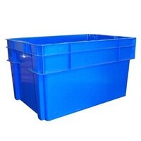 52L Stack & Nest Plastic Bin Nally - 578 x 384 x 318mm - Solid - Blue