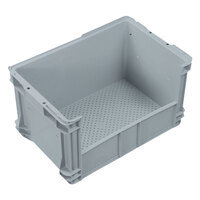 50L Nally Plastic Container Stacking Crate Storage - 580 x 385 x 320mm - Grey