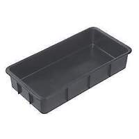 21L Plastic Industrial Stacking Bin Storage - 660 x 334 x 121mm - Black