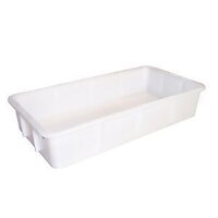 21L Plastic Industrial Stacking Container - 660 x 334 x 121mm - White
