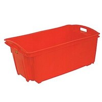 54L Plastic Stack & Nest Bin Storage - 711 x 438 x 316mm - Red