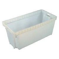 118L Plastic Stack & Nest Container - 950 x 460 x 435mm - White
