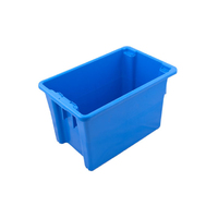 68L Plastic Stack & Nest Bin Storage - 645 x 413 x 397mm - Blue