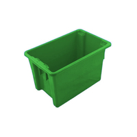 68L Plastic Stack & Nest Bin storage - 645 x 413 x 397mm - Green