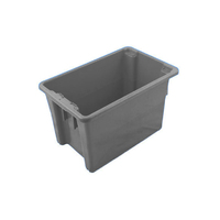 68L Plastic Stack & Nest Bin storage - 645 x 413 x 397mm - Grey