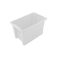 68L Plastic Stack & Nest Bin storage - 645 x 413 x 397mm - White