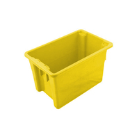 68L Plastic Stack & Nest Bin storage - 645 x 413 x 397mm - Yellow