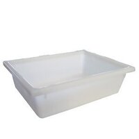 13.5L Plastic Nesting Bin Storage - 430 x 323 x 127mm - White
