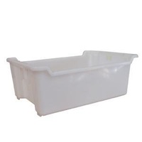 32L Plastic Stack & Nest Bin Lug Box - 575 x 400 x 215mm - White