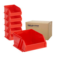 50 Packs - 0.5L Storage Plastic Nally Micro Bin - 100 x 120 x 60mm - Red