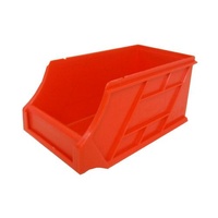 1L Storage Plastic Nally Micro Bin - 100 x 178 x 85mm - Red