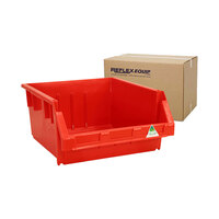 5 Packs - 24L Storage Plastic Nally Micro Bin - 410 x 440 x 210mm - Red