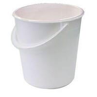 13.6L Nally Plastic Industrial Round Bucket - 300 x 295mm - White