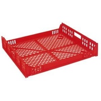 34L Plastic Crate Stacking Pastry - 660 x 580 x 124mm - Red