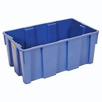 70L Plastic Stack & Nest Bin Container General Purpose - 698 x 406 x 305mm - Blue
