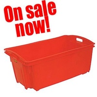 Bin - Stack & Nest - General Purpose - 54 litre - 711 x 438 x 316mm high - Red - IH066-ON SALE
