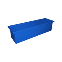 300L Plastic Rectangular Bin Rotomould Container - 1630 x 435 x 430mm - Blue