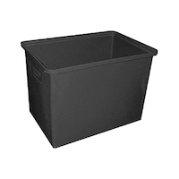 320L Plastic Rectangular Bin Rotomould Tank Container - 915 x 610 x 610mm - Black