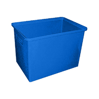600L Plastic Rectangular Bin Rotomould Container - 1200 x 700 x 750mm - Blue