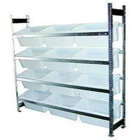 Bin Rack - Action Rack - 2022 x 1800 - #10 Bins x 12 - White