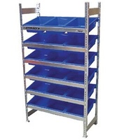 Bin Rack - Action Rack - 1015 x 1800 - #4 Bins x 18 - Blue
