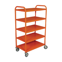 200KG Steel 5 Deck Trolley 1110 x 510mm - Orange - Australian Made