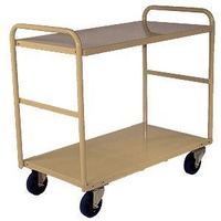 200KG Steel Multipurpose 2 Deck Trolley Medium - 1110 x 610mm - Beige - Australian Made
