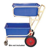 Order Picking Warehouse 2 Deck Trolley - Push Handle - Beige (Bins not included) - Australian Made