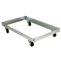 Steel Angle Framed Mobile Dolly for #7/#10/#15 Plastic Bin - Galvanised - 585 x 355 x 106mm