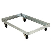 Steel Angle Framed Mobile Dolly for Series 2000 Plastic Bins - Galvanised - 547 x 348 x 145mm