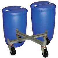 300kg Rated Steel Mobile Drum Dolly Suits 200L Drum - Galvanised