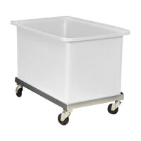 170 Litre Durable Plastic Bin Trolley - 680 x 440 x 675mm 75mm - Natural - Australian Made