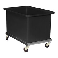 170 Litre Durable Plastic Bin Trolley - 680 x 440 x 675mm - Black