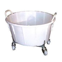 Steel Mobile Dolly Suits 54 litre Nally Oval Bin - Galvanised - Australian Made
