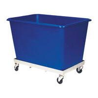 500 Litre Durable Plastic Bin Trolley - 1100 x 720 x 740mm - Blue