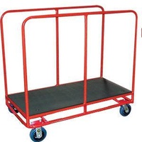 450kg Rated Heavy Duty High Side Steel Trolley 4 Wheel - 1200 x 600mm - Poly Deck