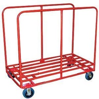 450kg Rated Heavy Duty High Side Steel Trolley 4 Wheel - 1200 x 600mm - Tube Deck