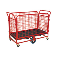 Trolley - Platform - Stock Trolley - Mesh Sides - 6 Wheel -1200 x 600 mm - Tube Deck