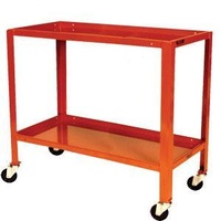 2 Deck Inverted Deck Steel Mobile Workstand Work Station - 1110 x 610mm - 100mm Castors