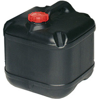 15L Plastic Rectangular Drum - Black - Dangerous Goods